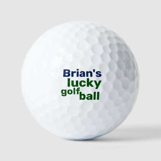 Personalisiert Green Lucky Golf Ball (Vorderseite)