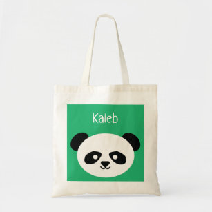 Personalisiert Green Niedlich Panda Bear Animal Ka Tragetasche