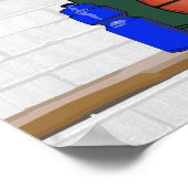 Personalisiert Green und White Basketball Jersey Poster (Ecke)