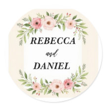 Personalisiert Greenery Eucalyptus Wedding Sticker