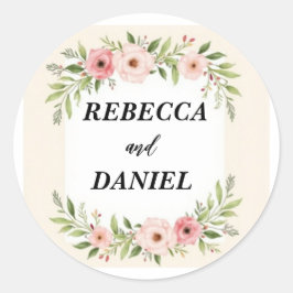 Personalisiert Greenery Eucalyptus Wedding Sticker