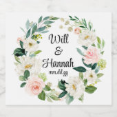 Personalisiert Greenery Wedding Reception Champagn Schaumweinetikett (Einzelnes Label)