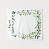 Personalisiert Greenery Wedding Reception Foto Pro Wandteppich (Vorderseite (Horizontal))