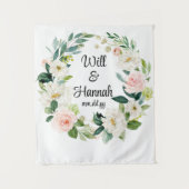 Personalisiert Greenery Wedding Reception Foto Pro Wandteppich (Vorderseite)