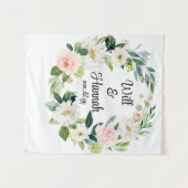 Personalisiert Greenery Wedding Reception Foto Pro Wandteppich (Vorderseite (Horizontal))