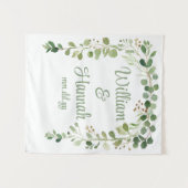 Personalisiert Greenery Wedding Reception Foto Pro Wandteppich (Vorderseite (Horizontal))