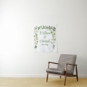 Personalisiert Greenery Wedding Reception Foto Pro Wandteppich (Beispiel)
