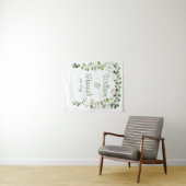 Personalisiert Greenery Wedding Reception Foto Pro Wandteppich (Beispiel (Horizontal))