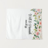 Personalisiert Greenery Wedding Reception Foto Pro Wandteppich (Vorderseite (Horizontal))