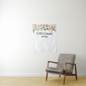 Personalisiert Greenery Wedding Reception Foto Pro Wandteppich (Beispiel)