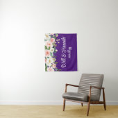 Personalisiert Greenery Wedding Reception Fotoshop Wandteppich (Beispiel)