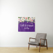 Personalisiert Greenery Wedding Reception Fotoshop Wandteppich (Beispiel (Horizontal))