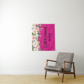 Personalisiert Greenery Wedding Reception Fotoshop Wandteppich (Beispiel)