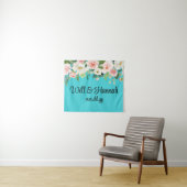 Personalisiert Greenery Wedding Reception Fotoshop Wandteppich (Beispiel (Horizontal))
