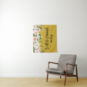 Personalisiert Greenery Wedding Reception Fotoshop Wandteppich (Beispiel)