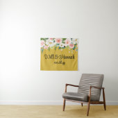 Personalisiert Greenery Wedding Reception Fotoshop Wandteppich (Beispiel (Horizontal))