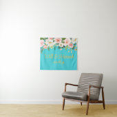 Personalisiert Greenery Wedding Reception Fotoshop Wandteppich (Beispiel (Horizontal))