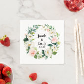 Personalisiert Greenery Wedding Reception Serviett Serviette (Beispiel)