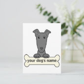 Personalisiert Greyhound Postkarte (Stehend Vorderseite)