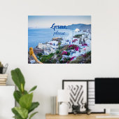 Personalisiert / Griechenland bitte / Santorini Poster (Heimbüro)