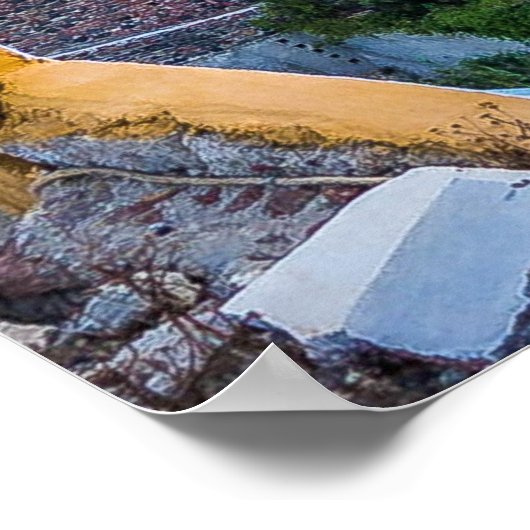 Personalisiert / Griechenland bitte / Santorini Poster (Ecke)