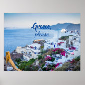 Personalisiert / Griechenland bitte / Santorini Poster (Vorne)