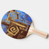 Personalisiert Griechenland-Geschenk Tischtennis Schläger (Seitenansicht)