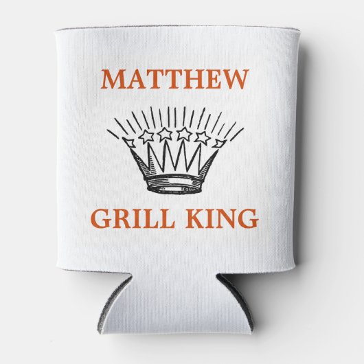Personalisiert Grill King Funny Dosenkühler (Vorderseite)