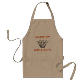 Personalisiert Grill King Funny Grilling Erwachsen Schürze