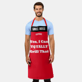 Personalisiert Grill Koch Schürze, Cooler Roter Ko Schürze (Getragen)