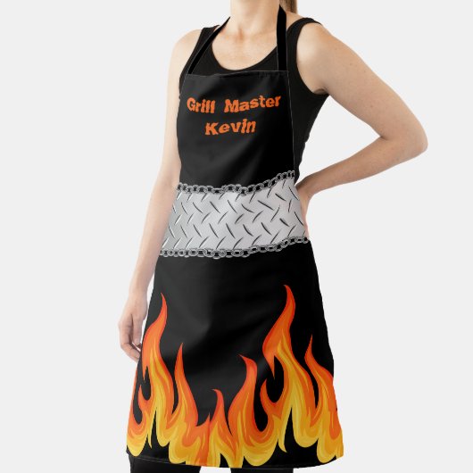 Personalisiert Grill Master Flame Black Schürze (InSitu)