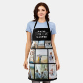 Personalisiert Grill Master Name Foto Collage Schü Schürze (Getragen)