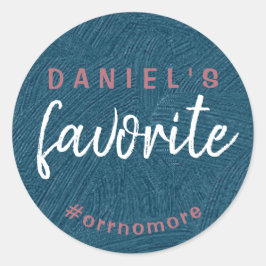 Personalisiert Grooms Lieblingsfavorit in der Rose Runder Aufkleber