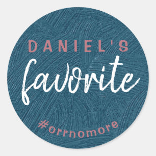 Personalisiert Grooms Lieblingsfavorit in der Rose Runder Aufkleber