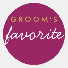 Personalisiert Grooms Lieblingsmagenta-Gold