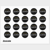 Personalisiert Groom's Lieblingsticker Schwarz Runder Aufkleber (Blatt)
