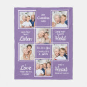 Personalisiert Großmutter Liebe Sie Oma 6 Foto Fleecedecke (Vorderseite)