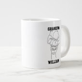 Personalisiert Großvater Großvater Jumbo-Tasse (Vorderseite Rechts)