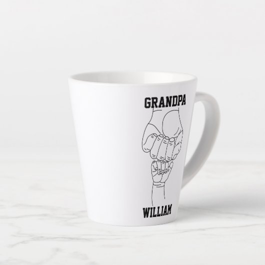 Personalisiert Großvater Großvater Milchtasse (Rechte Ecke)