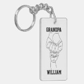 Personalisiert Großvater Großvater Schlüsselanhänger (Vorderseite links)