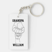 Personalisiert Großvater Großvater Schlüsselanhänger (Rückseite)