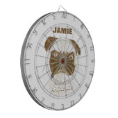 Personalisiert Grumpy AFICIONADO Puggy Cigar Dartscheibe (Vorderseite Links)