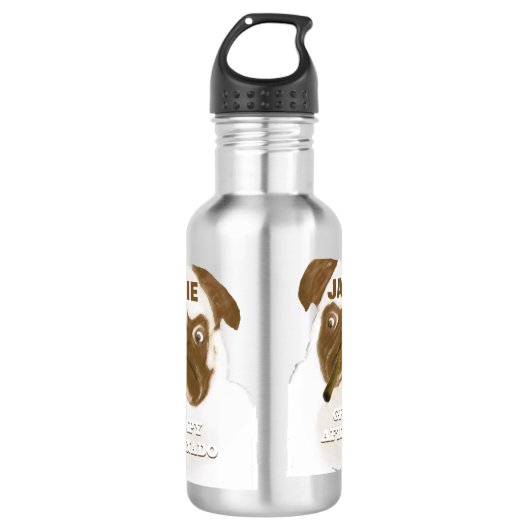 Personalisiert Grumpy AFICIONADO Puggy Cigar Edelstahlflasche (Vorderseite)