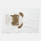 Personalisiert Grumpy AFICIONADO Puggy Cigar Geschirrtuch (Horizontal)