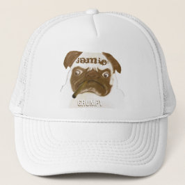 Personalisiert Grumpy AFICIONADO Puggy Cigar Truckerkappe