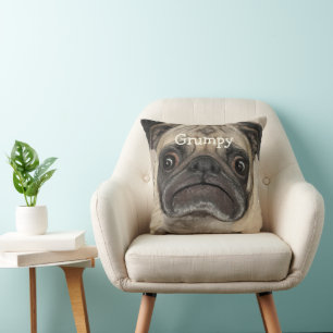Personalisiert Grumpy Puggy Kissen