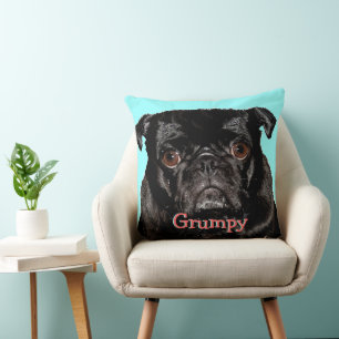Personalisiert Grumpy Puggy Kissen