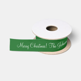 Personalisiert grün Frohe Weihnachtsgeschenk Band Satinband