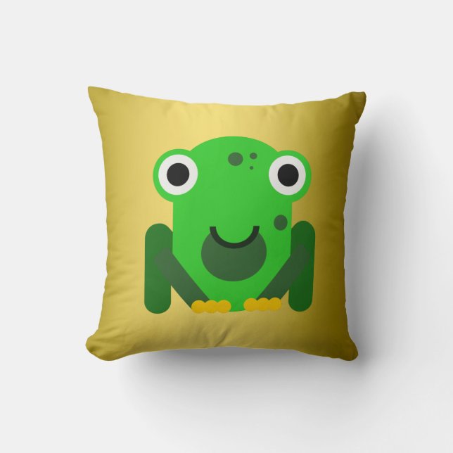 Personalisiert-grün Mr. Frog Kissen (Vorderseite)