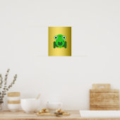 Personalisiert-grün Mr. Frog Poster (Küche)